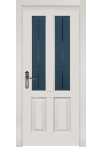 Дверь Ретро белая со стеклом Ольха Дверь Ретро белая со стеклом Ольха